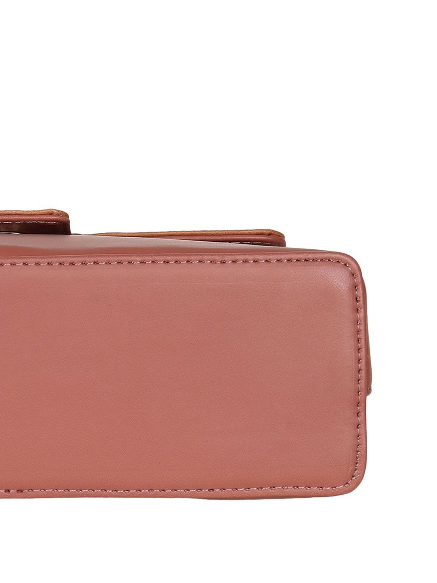 Carlton London Tan Textured Medium Sling Handbag