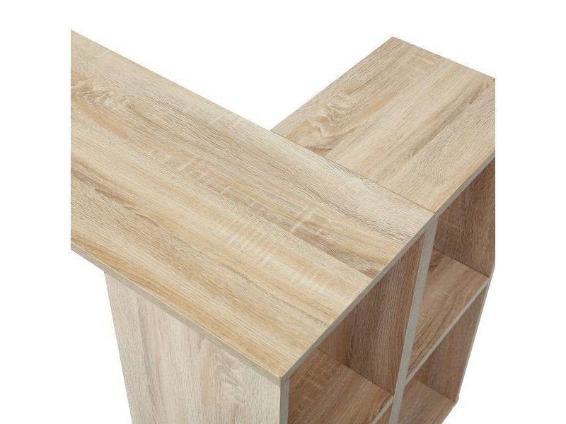 Sandy Modern Wooden Office Desk with Storage Compartments Tan - AC Pacific