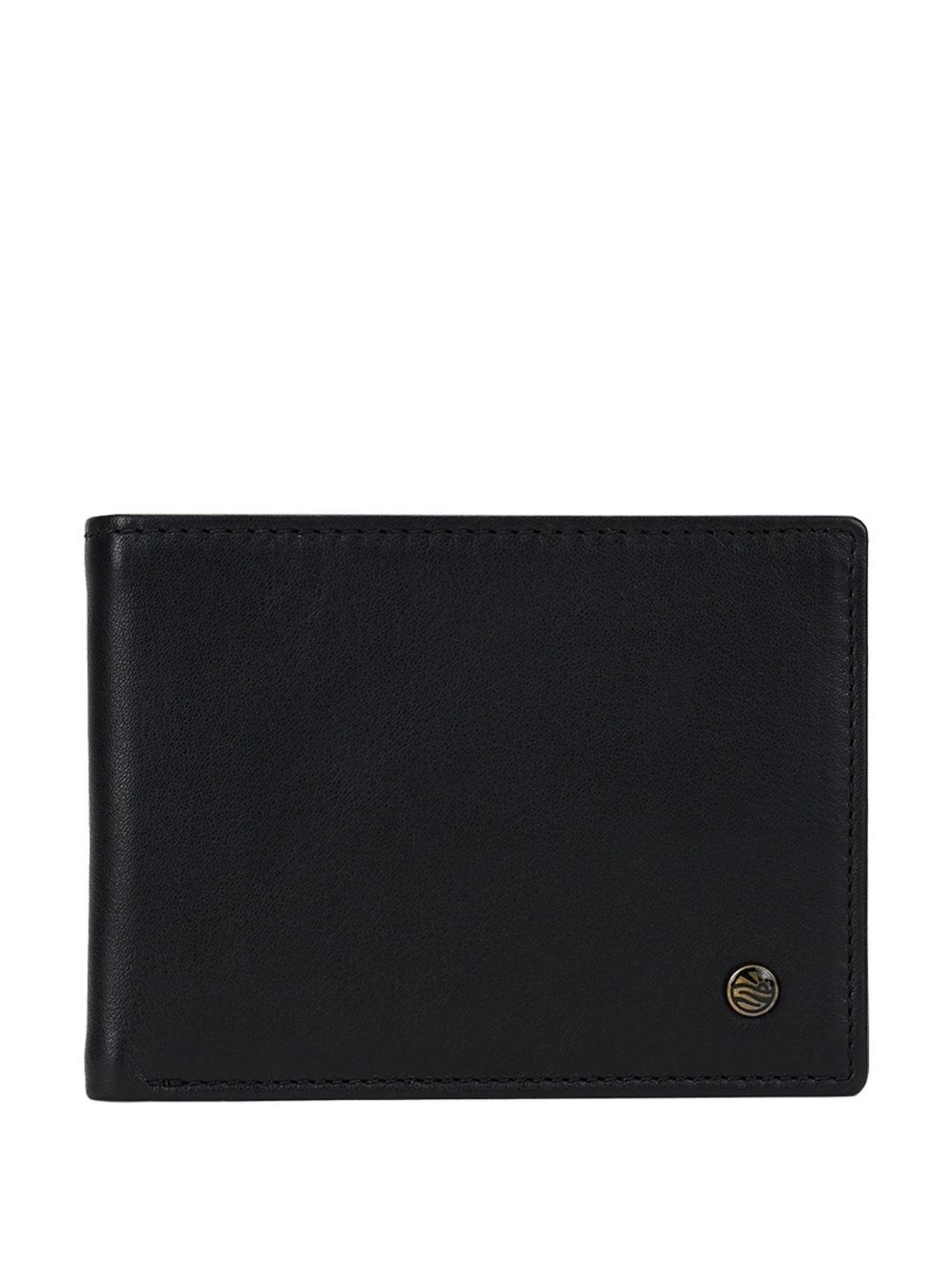 PERQUISITE Black Casual Leather Bi-Fold Wallet for men