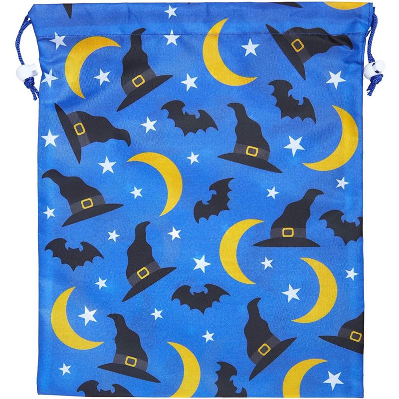 Blue Panda 12 Pack Halloween Party Favor Goody Treat Bags, Reusable with Drawstring, 12 x 10 in