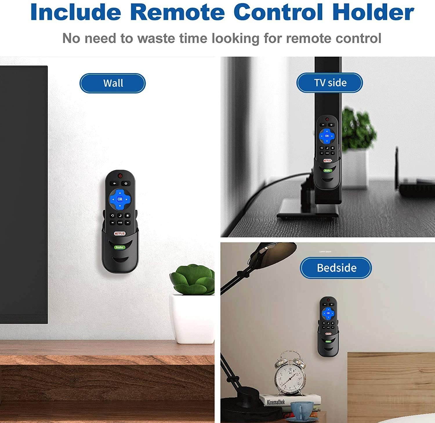 Motiexic RC280 RC282 Remote Control Compatible with TCL Roku 4K TV 32S305 32s325 49S405 49S403 43S303 55S403 32S301 50FS3800 32S3750 32S3800 32S4610R 32S3850A 32S3700 43FP110 55s405 43S425 with Holder