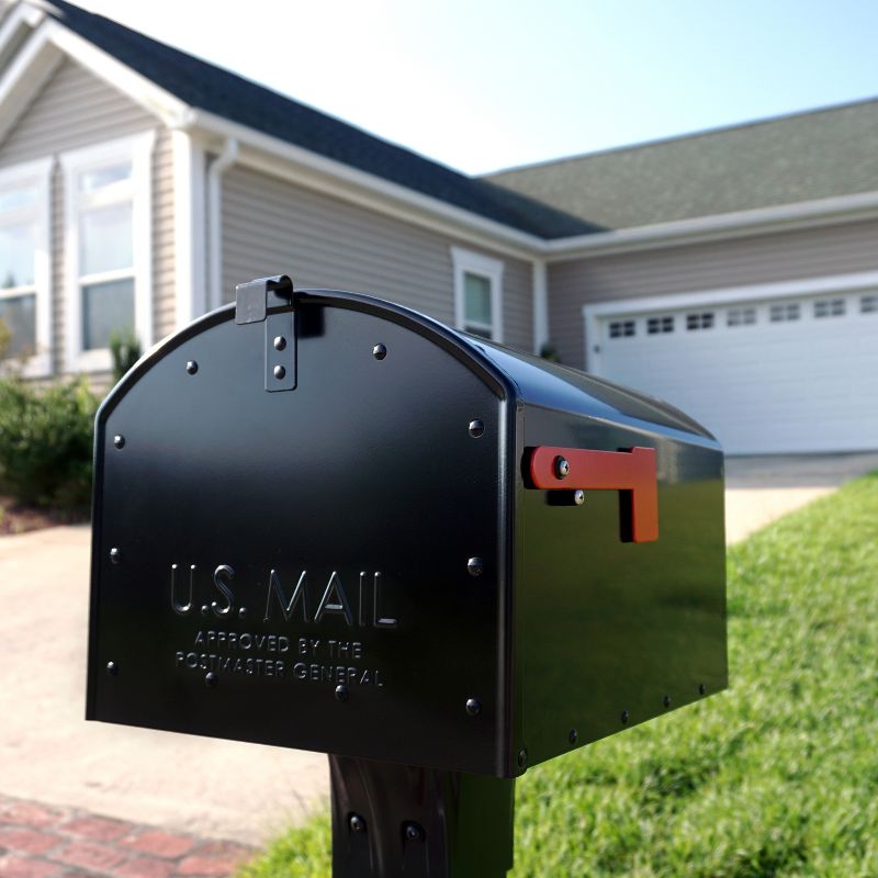 Gibraltar Mailboxes Storehouse Post Mount Mailbox Black