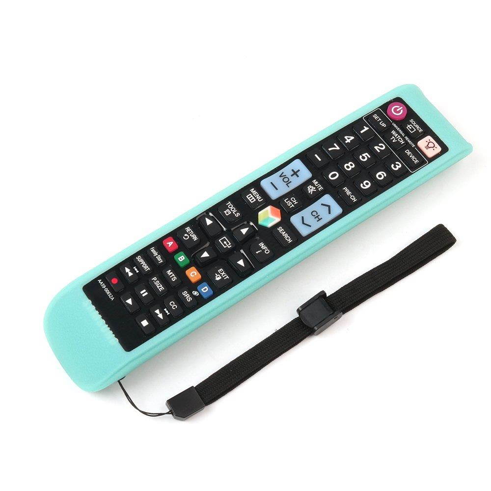 Samsung Remote Case SIKAI Silicone Protective Cover for Samsung BN59-01178W AA59-00652A AA59-00594A AA59-00582A HDTV Remote Control Shockproof Skin-Friendly Anti-Lost with Remote Loop (Luminous Blue)