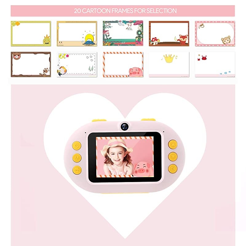 Gift Camera for Kids, 1080P Waterproof Camera for Kids, 8MP/16MP Kids Digital Camera with 2.4'' Screen, Underwater Video Camera Camcorder Best Present for Boys Girls Included 16GB Micro SD Card