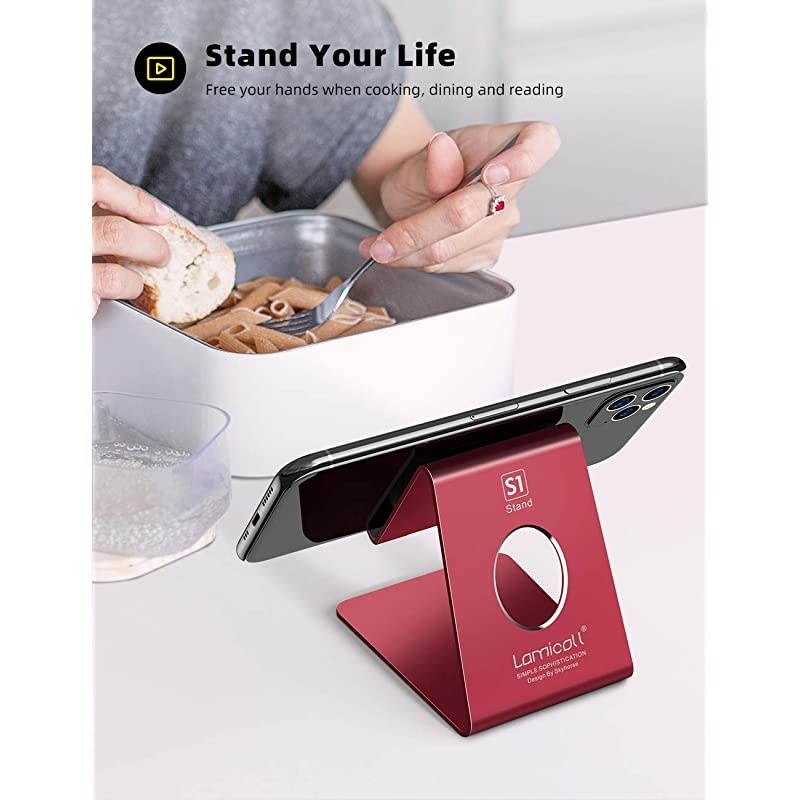 Cell Phone Stand Phone Dock Cradle Holder Stand Compatible with Switch All Android Smartphone Phone 6 6s 7 8 X Plus 5 5s 5c XS Max XR 11 Pro Charging Accessories Desk Red