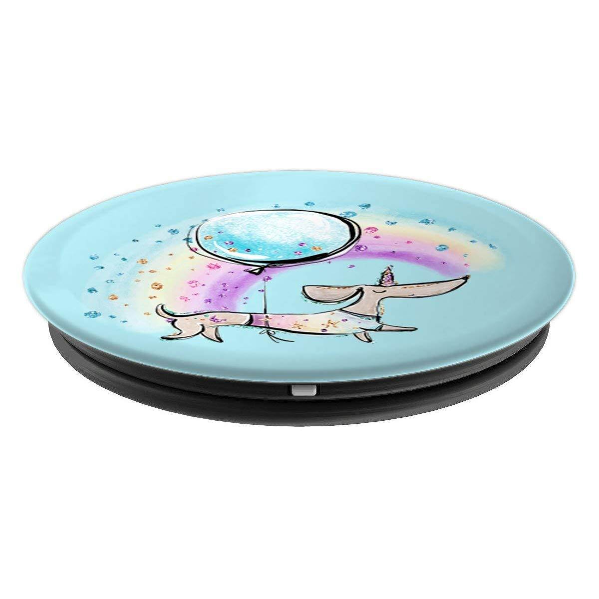 BDAZ Dachshund Unicorn Weenie Dog Rainbow - PopSockets Grip and Stand for Phones and Tablets