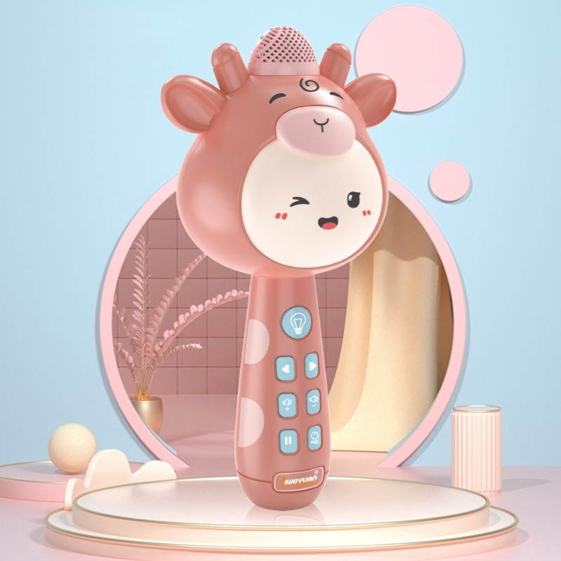 Children Wireless Singing Microphone Early Education Toys, Colour: Pink