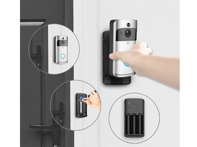 Video Doorbell Wi-Fi &middot; 720p HD &middot; Two-way Audio With Camera For Home Security Monitor Video Doorbell wifi Camera