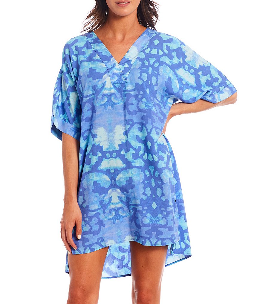 Sleep Sense Wallpaper Printed Short Sleeve Jersey Knit Sleepshirt