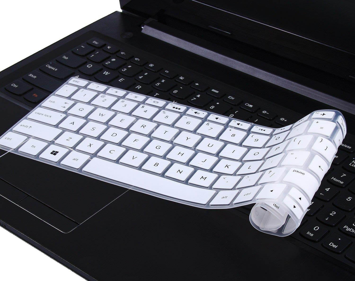 Keyboard Cover for 15.6" HP Pavilion X360 15-BR075NR 15M-BP011DX 15M-BP012DX 15M-BP111DX 15M-BP112DX 15M-BQ021DX 15M-BQ121DX, HP Pavilion 15-CB 15-CC 15-CD 15-CH 15-BW 15-BS Series, White