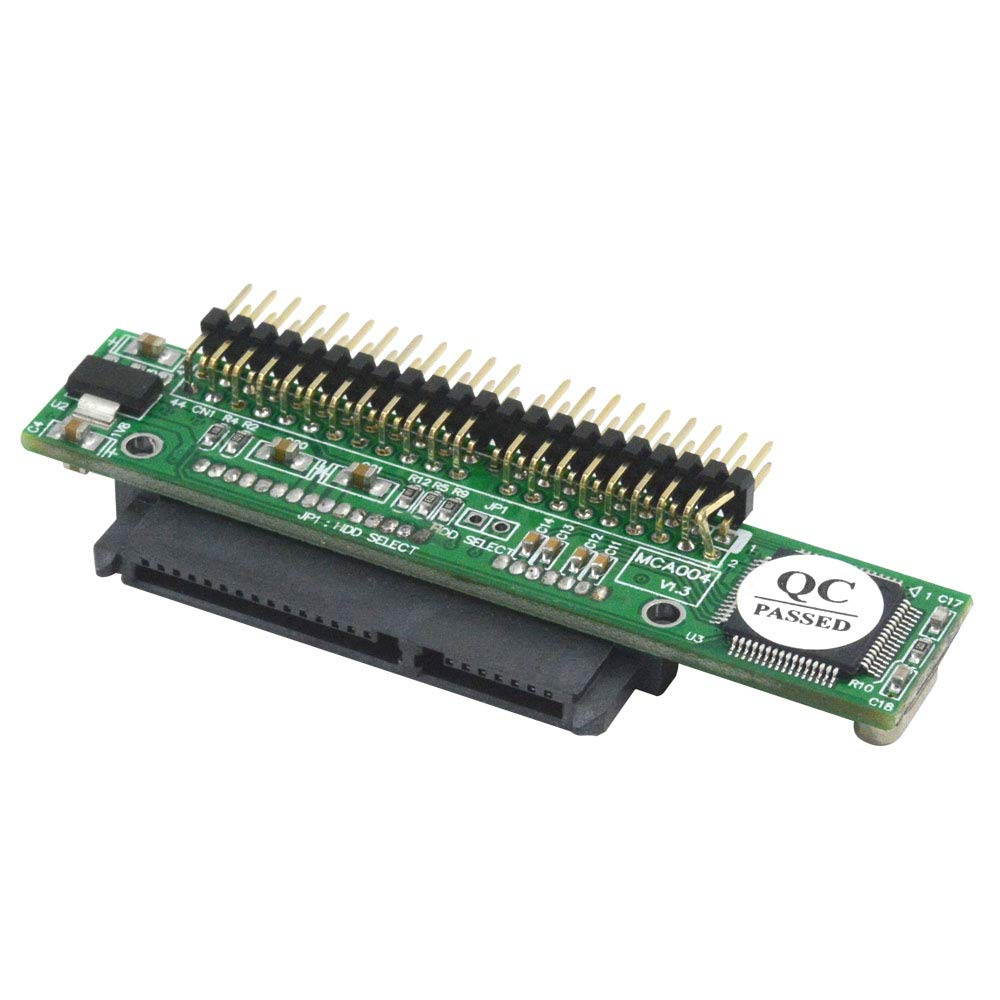 Laptop SATA to IDE Adapter, Convert 2.5 Inch Serial ATA HDD Hard Disk Drive or SSD to 44 Pin Male PATA Port, Parallel Type