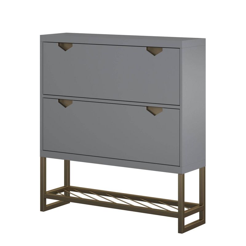 Brielle Entryway Shoe Storage Graphite Gray - Cosmoliving By Cosmopolitan