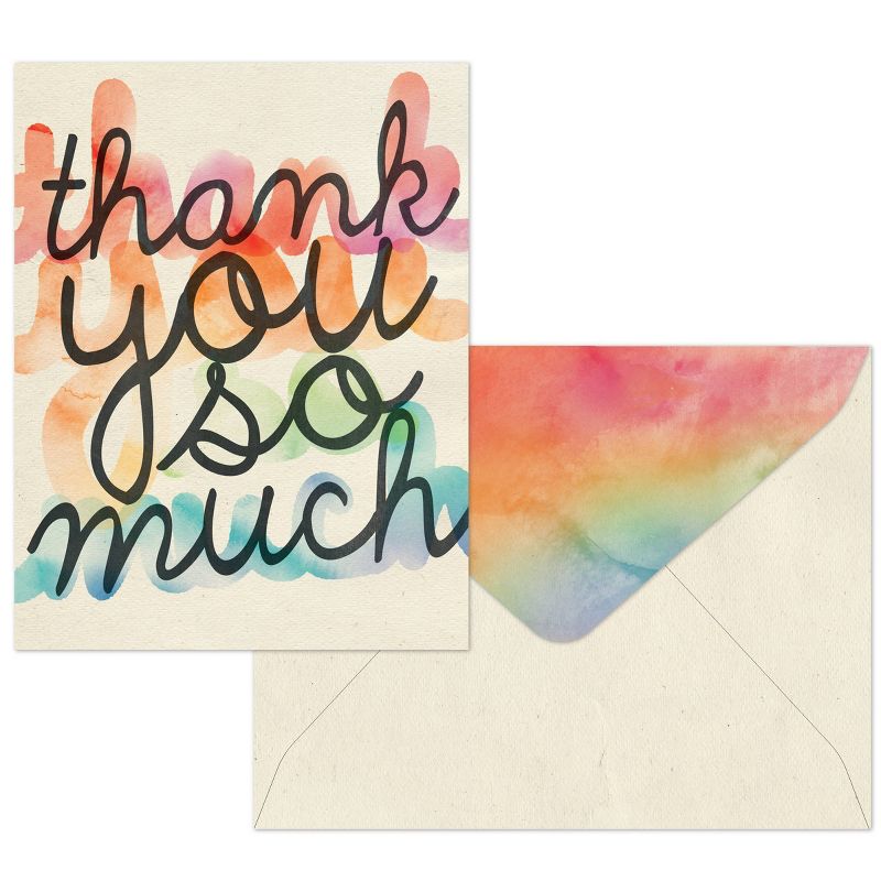 Green Inspired 10ct Rainbow Thank You Cards