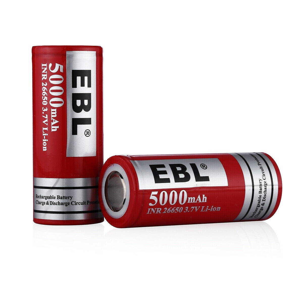 5000mAh Li-ion 26650 Rechargeable Battery High Drain w/ Charger for Flashlight