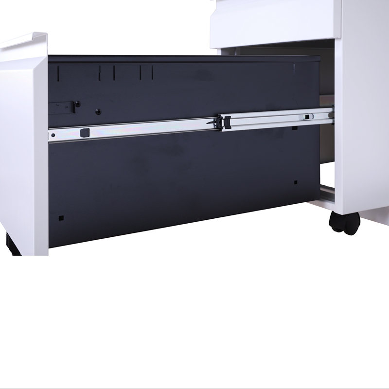 3 Drawer Mobile File Cabinet with Lock, Metal Filing Cabinet Legal/Letter Size, Fully Assembled Except Wheels