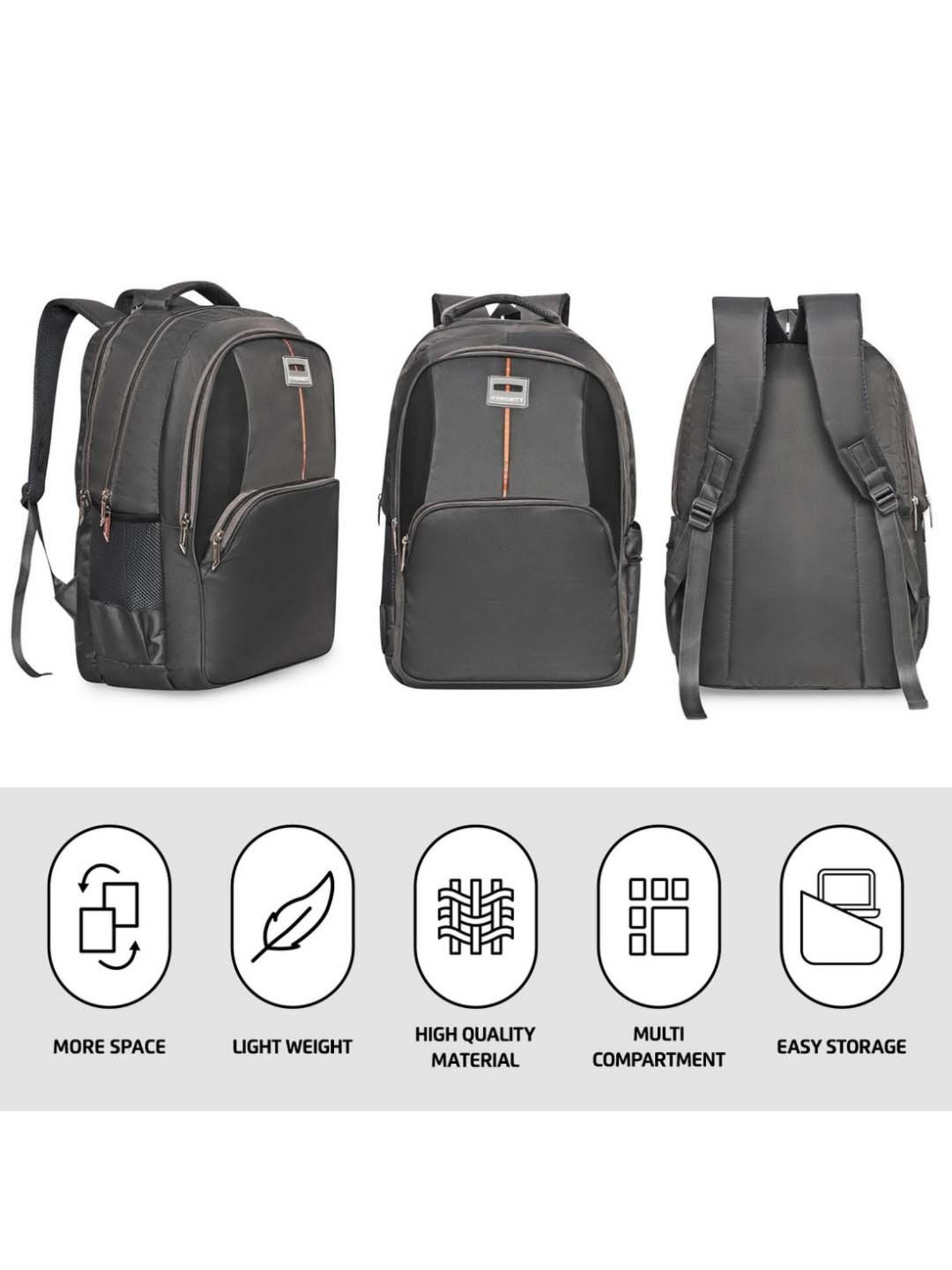 Priority Rumble 002 Dark Grey Polyester Solid Laptop Backpack - 39.47 Ltrs