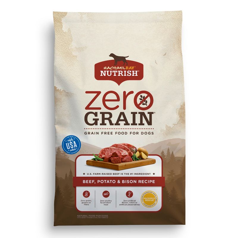 Rachael Ray Nutrish Zero Grain Beef, Potato & Bison Recipe Dry Dog Food - 3.5lbs