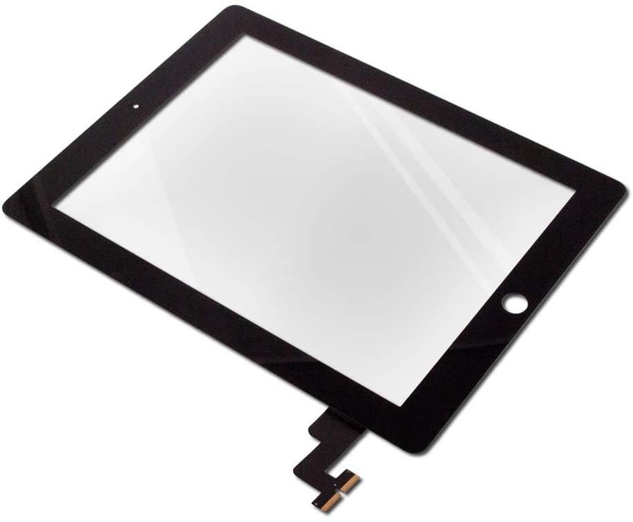 Group Vertical Replacement Touch Screen Digitizer Glass Lens Compatible with Apple iPad 2 (Black) (A1395, A1397, A1396)