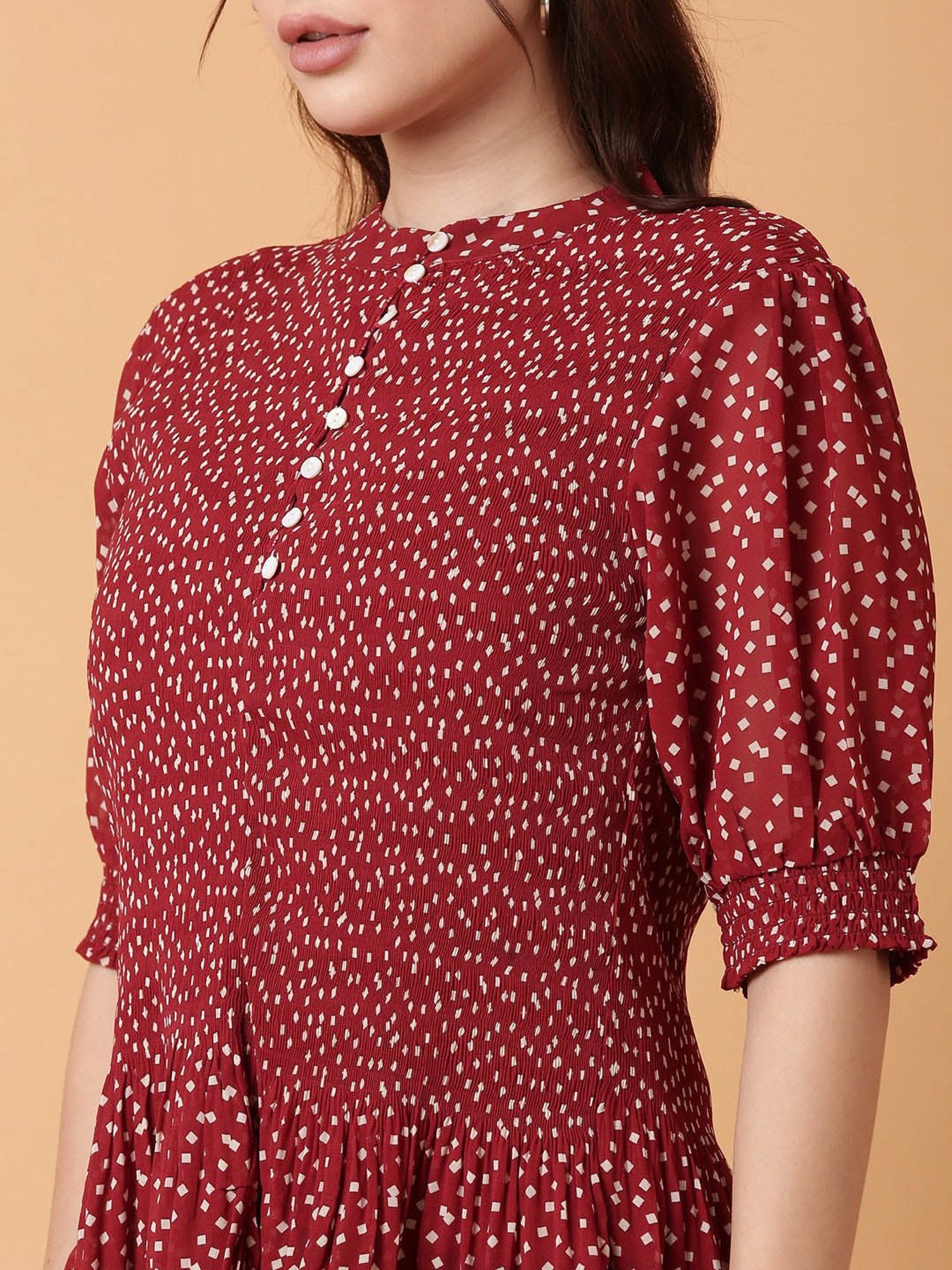 SHOWOFF Red Printed Top
