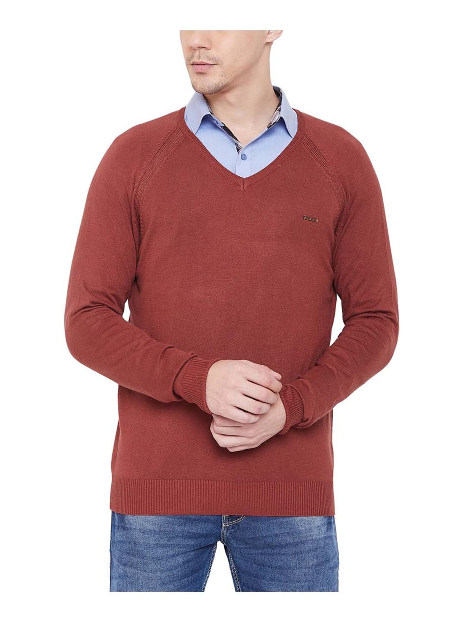 Duke Rust Regular Fit Sweater