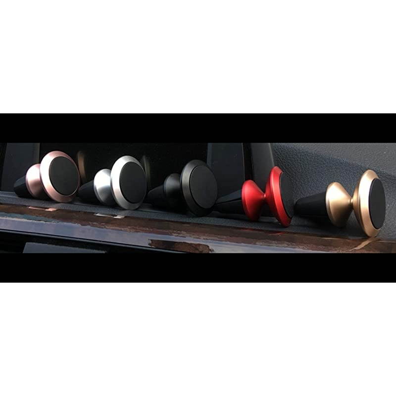 Car Mount Radar Shape DesignAluminum Alloy 360&deg; Rotation Air Vent Cell Phone Holder Car Cradle Mount Compatible for Cell Phones and Mini Tablets Red