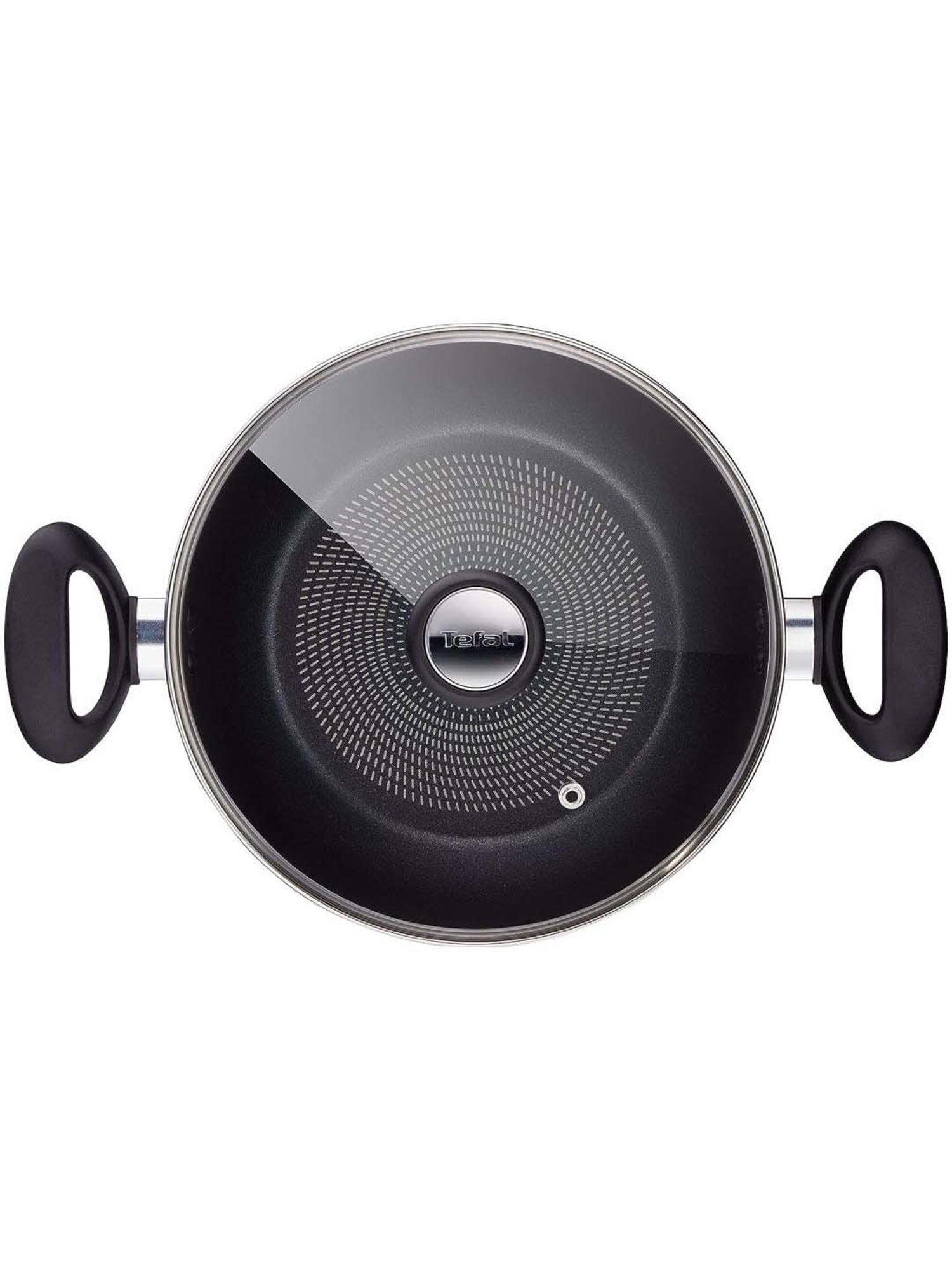 Tefal Ceremony Black Aluminium 24 cm Greyish Non-Stick Kadhai With Lid (2.4 L)