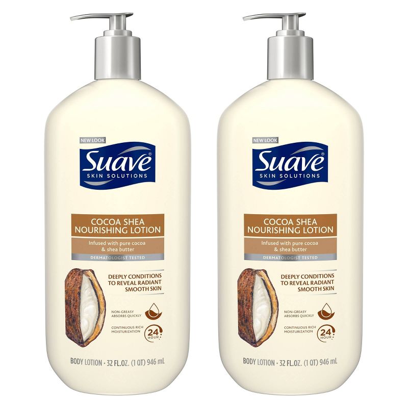 Suave Body Lotion - Cocoa Butter and Shea - 2pk/32 fl oz