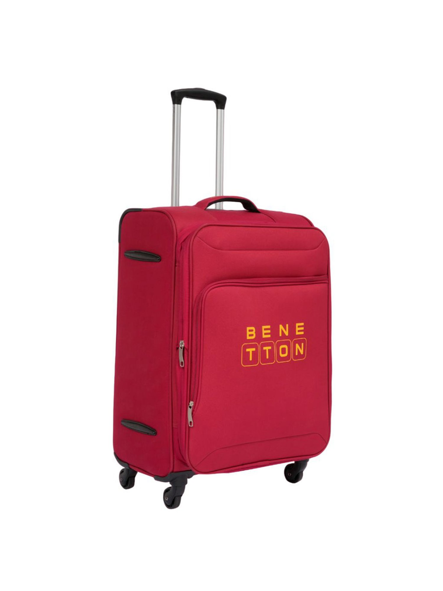 United Colors Of Benetton Macau Red Printed Soft Medium Trolley Bag - 68 Cms