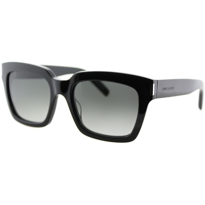 Saint Laurent  001 Unisex Square Sunglasses Black 54mm