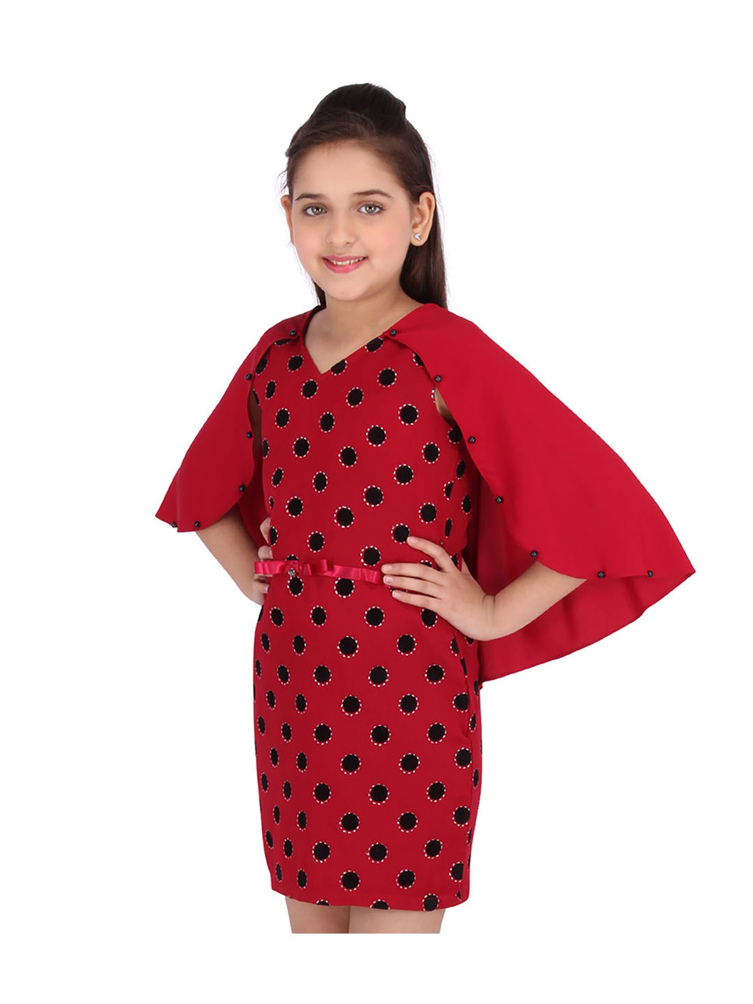 Cutecumber Kids Red Printed Dress