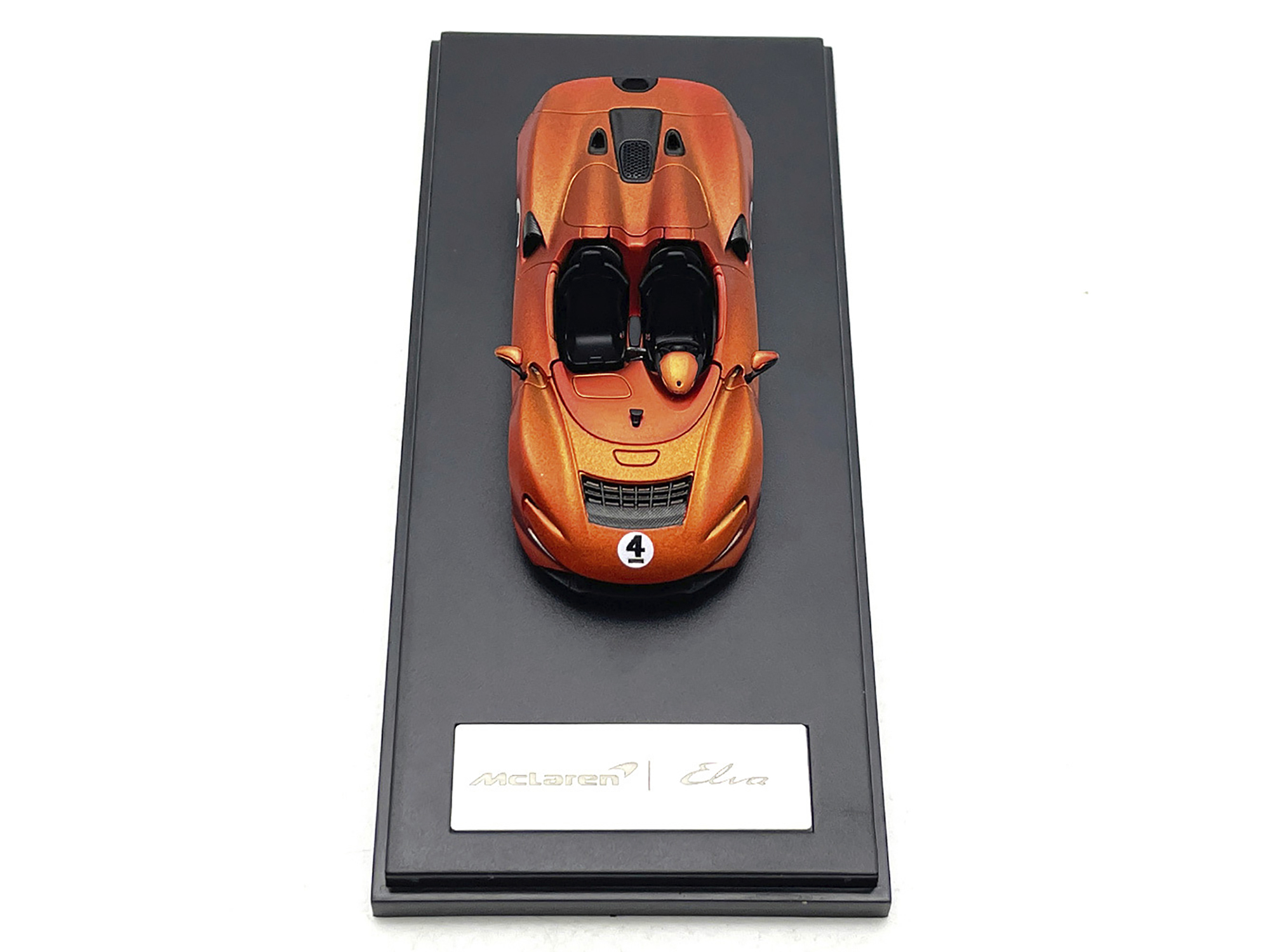 McLaren Elva Convertible #4 Matt Orange Metallic 1/64 Diecast Model Car by LCD Models