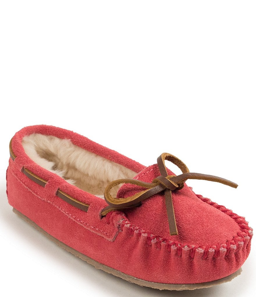 Minnetonka Kids' Cassie Suede Slippers (Toddler)