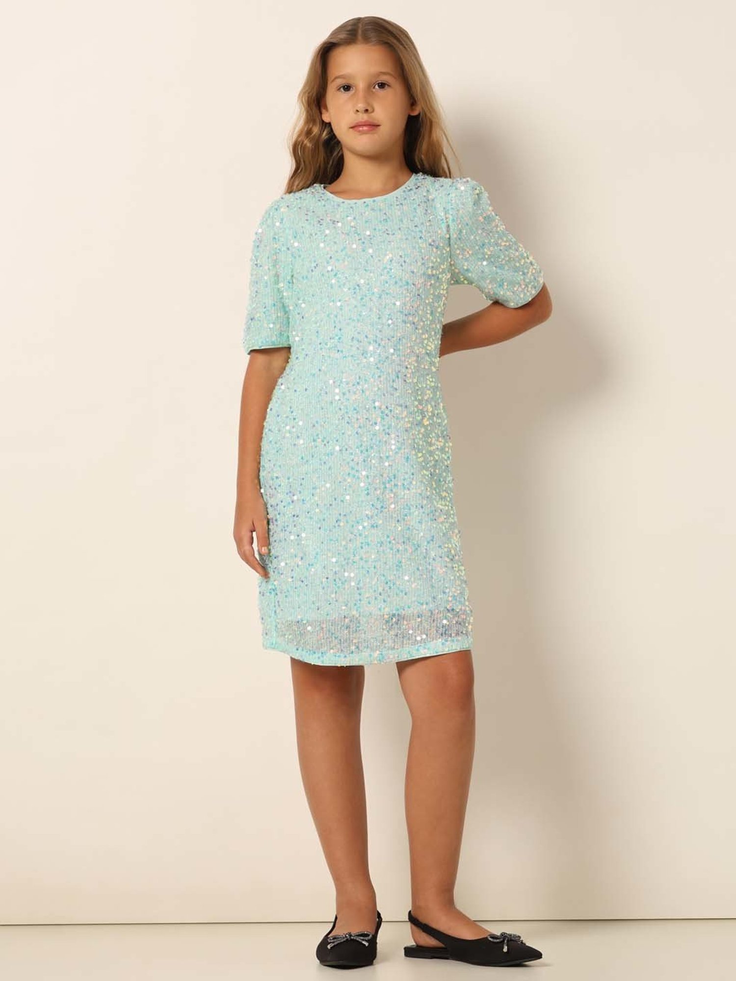 VERO MODA GIRL Blue Sequence Dress
