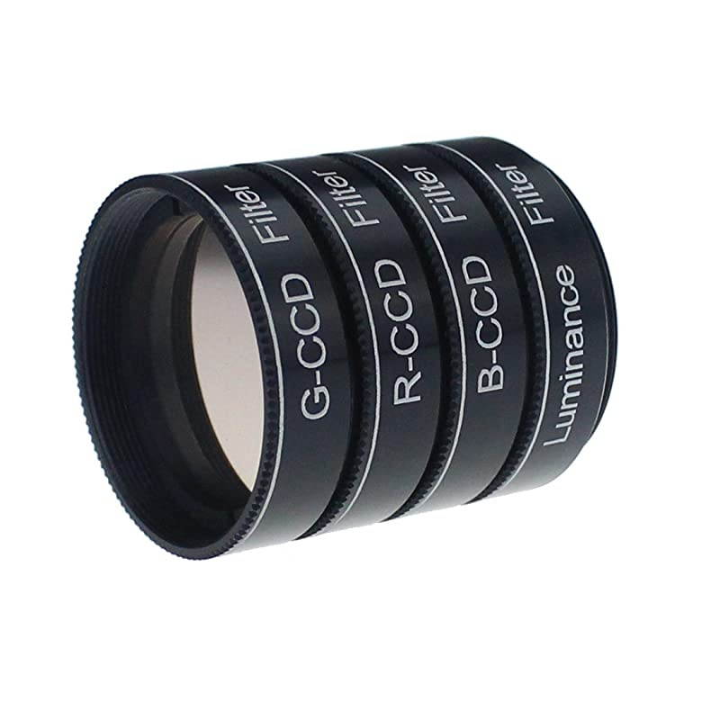 1.25 Inch 4pcs Color Filter Set for Telescope Eyepiece - No.12 Yellow, No.23 Red, No.80A Blue and No.56 Green