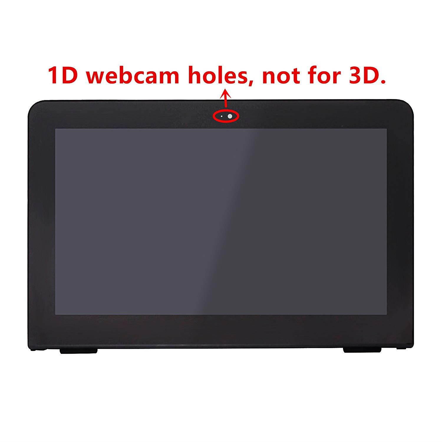 LCDOLED 11.6 inch HD IPS LED LCD Display Touch Screen Digitizer Assembly + Bezel For HP Pavilion X360 Convertible 11-u015la With Touch Control Board (1D Webcam Holes)