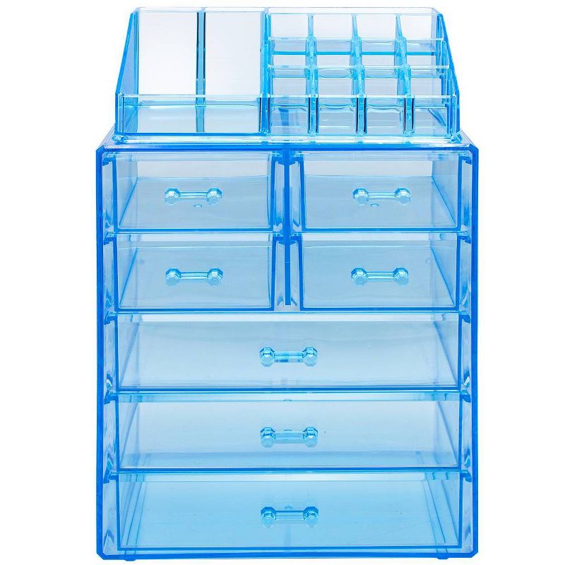 Sorbus Cosmetic Makeup and Jewelry Case Organizer - Style 1 - Blue