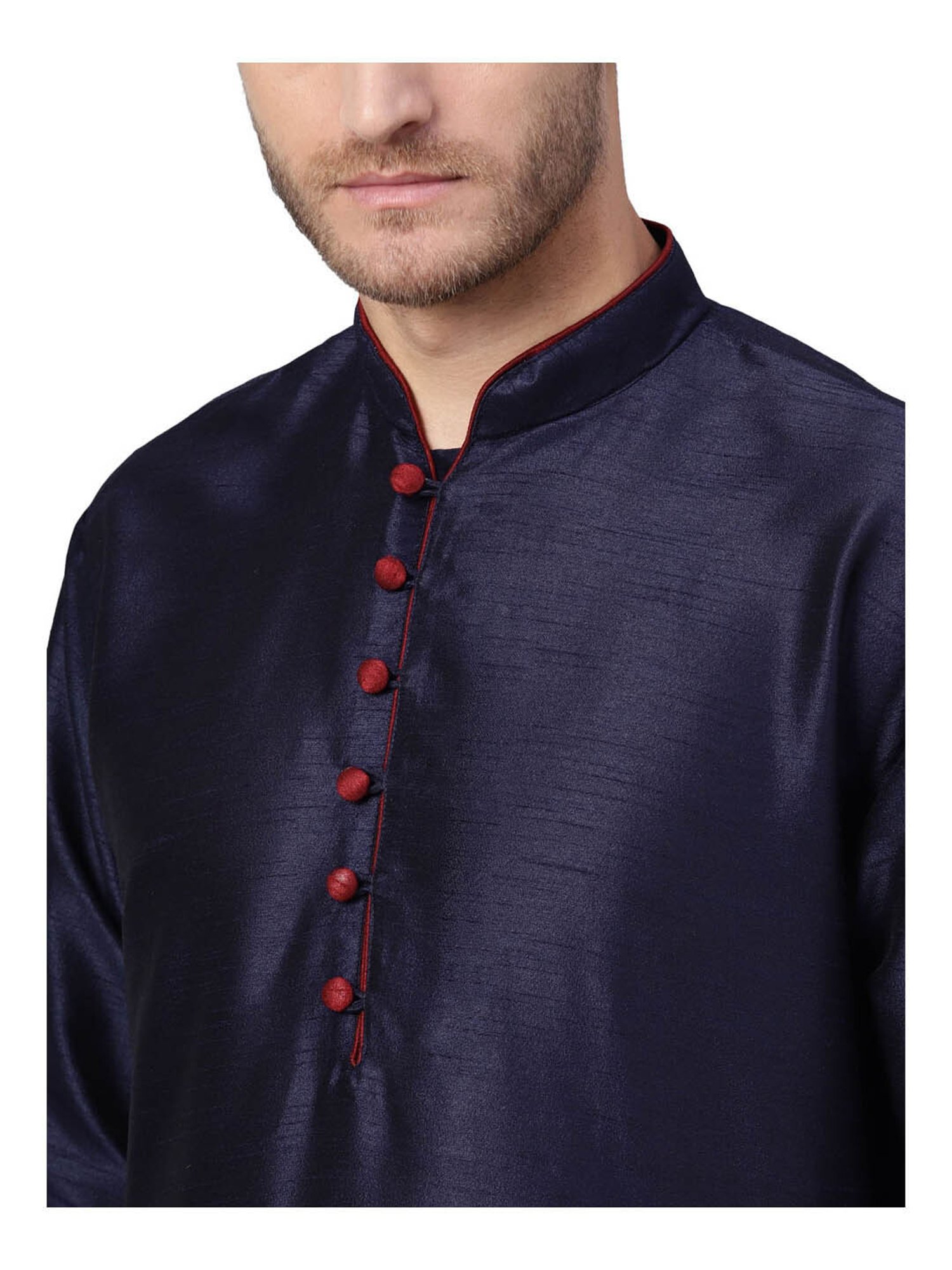 Sojanya Navy & Maroon Regular Fit Kurta Set