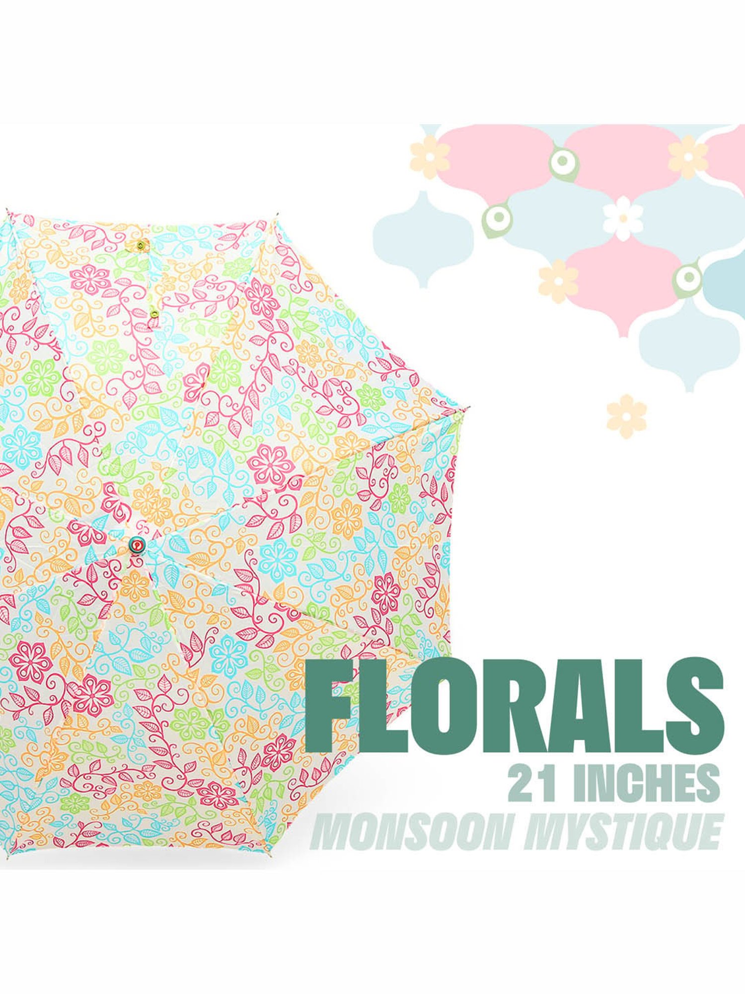 Citizen Multicolor Floral Free Size Umbrella