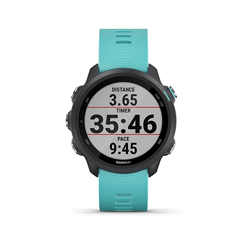 Garmin Forerunner 245 GPS Running Smartwatch with Included  3 Straps Bundle (Aqua Music 010-02120-22, Black/Berry/White)