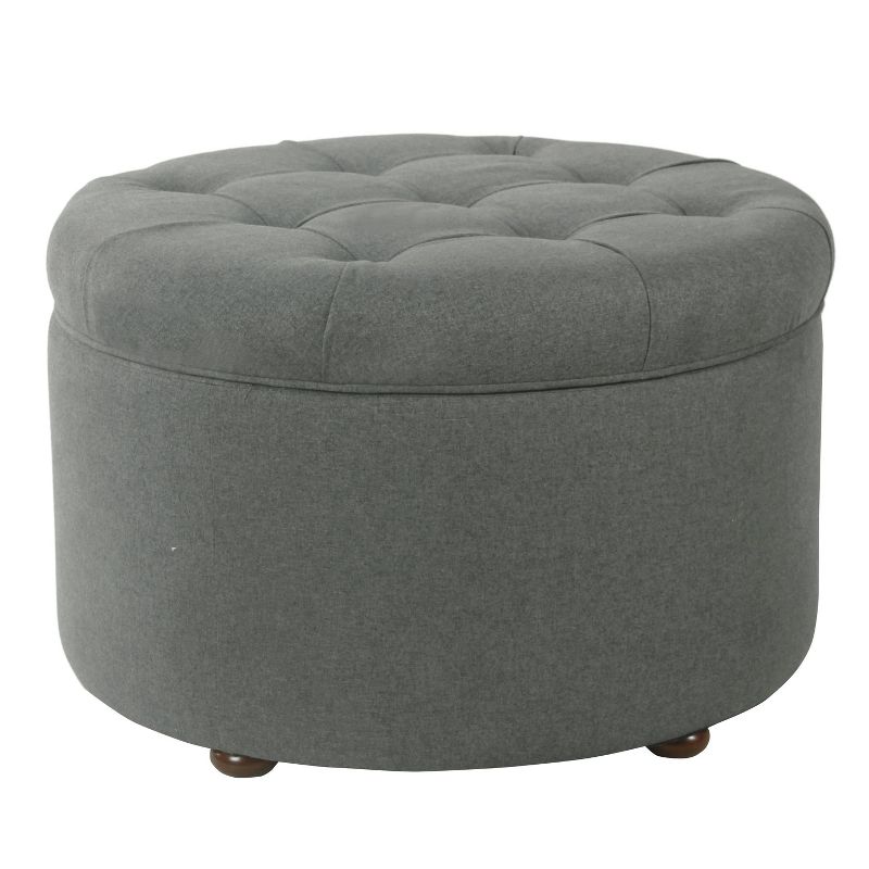Shoe Storage Ottoman Taupe /Tan - HomePop
