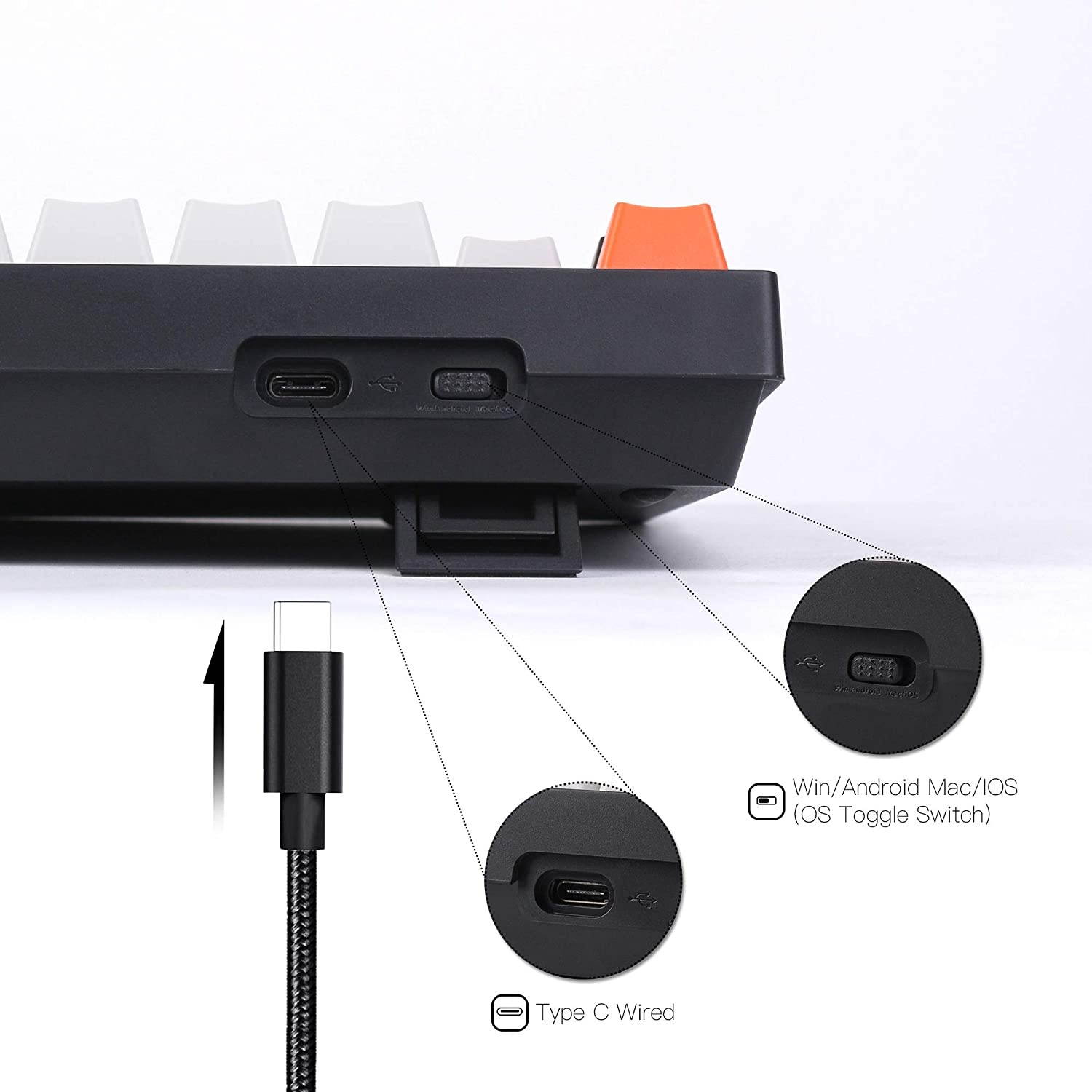 Keychron C2 104 Keys Mechanical Gaming Keyboard for Mac, Gateron Red Switch/White LED Backlight/Double Shot ABS Keycaps Full Size Wired USB C Computer Keyboard for Windows Laptop PC