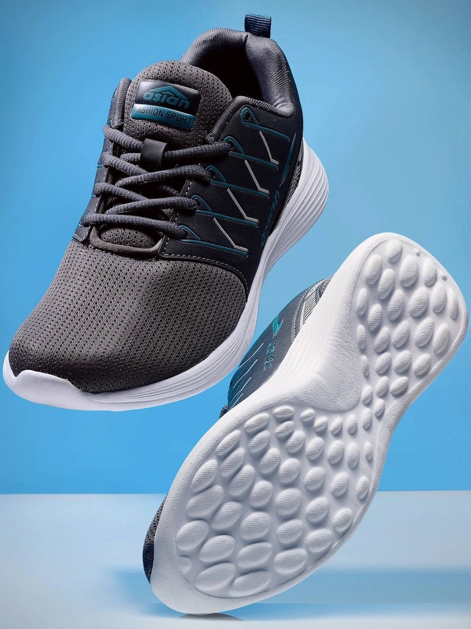 Asian Men's Grey Running Shoes