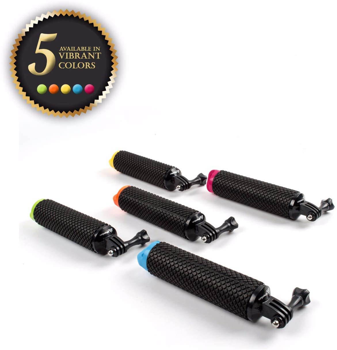 Waterproof Floating Hand Grip Compatible with GoPro Hero 8 7 6 5 4 3+ 2 1 Session Black Silver Handler & Handle Mount Accessories Kit for Water Sport and Action Cameras (Rose Red)