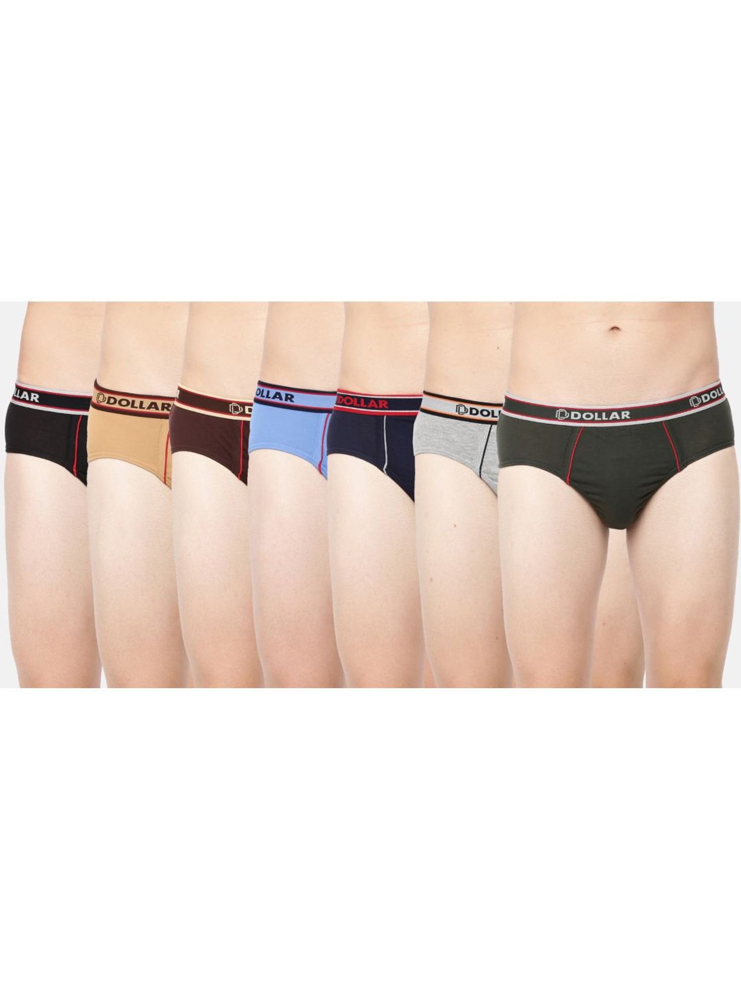Dollar Bigboss Multicolored Cotton Regular Fit Briefs (Pack of 7)