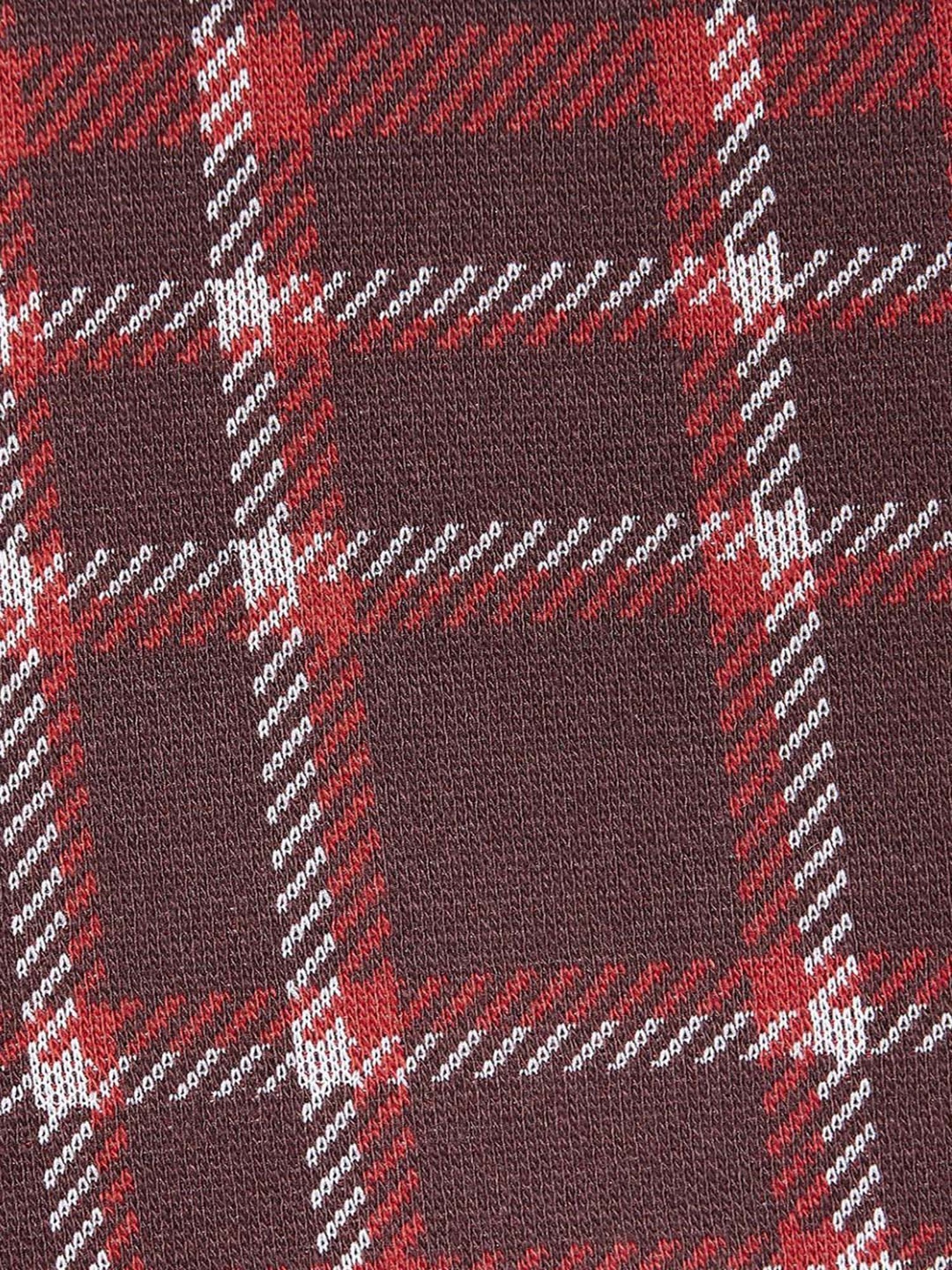 People by Pantaloons Brown Chequered Pencil Skirt