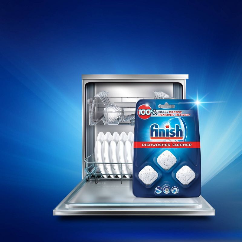 Finish In-Wash Dishwasher Cleaner with Grease Removal - 3ct