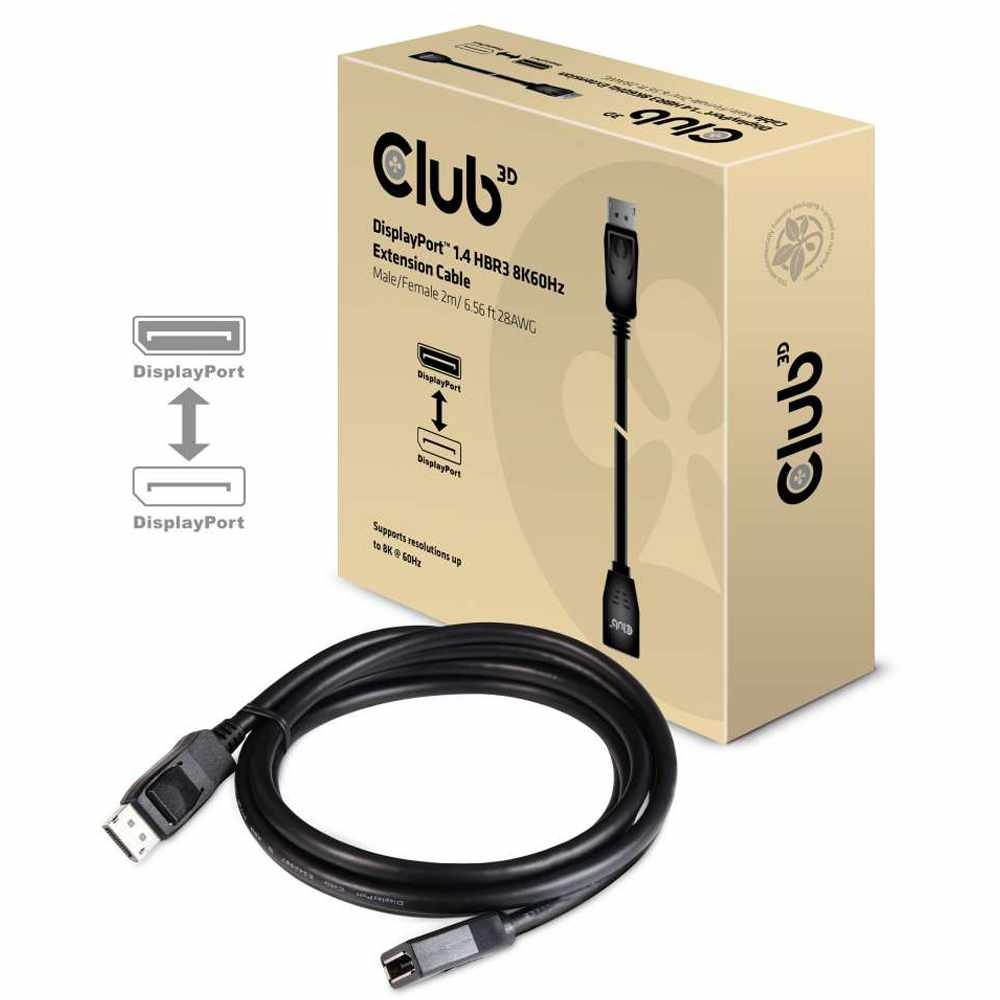 Club 3D CAC-1022 60Hz 6.56 ft. Male-Female Displayport