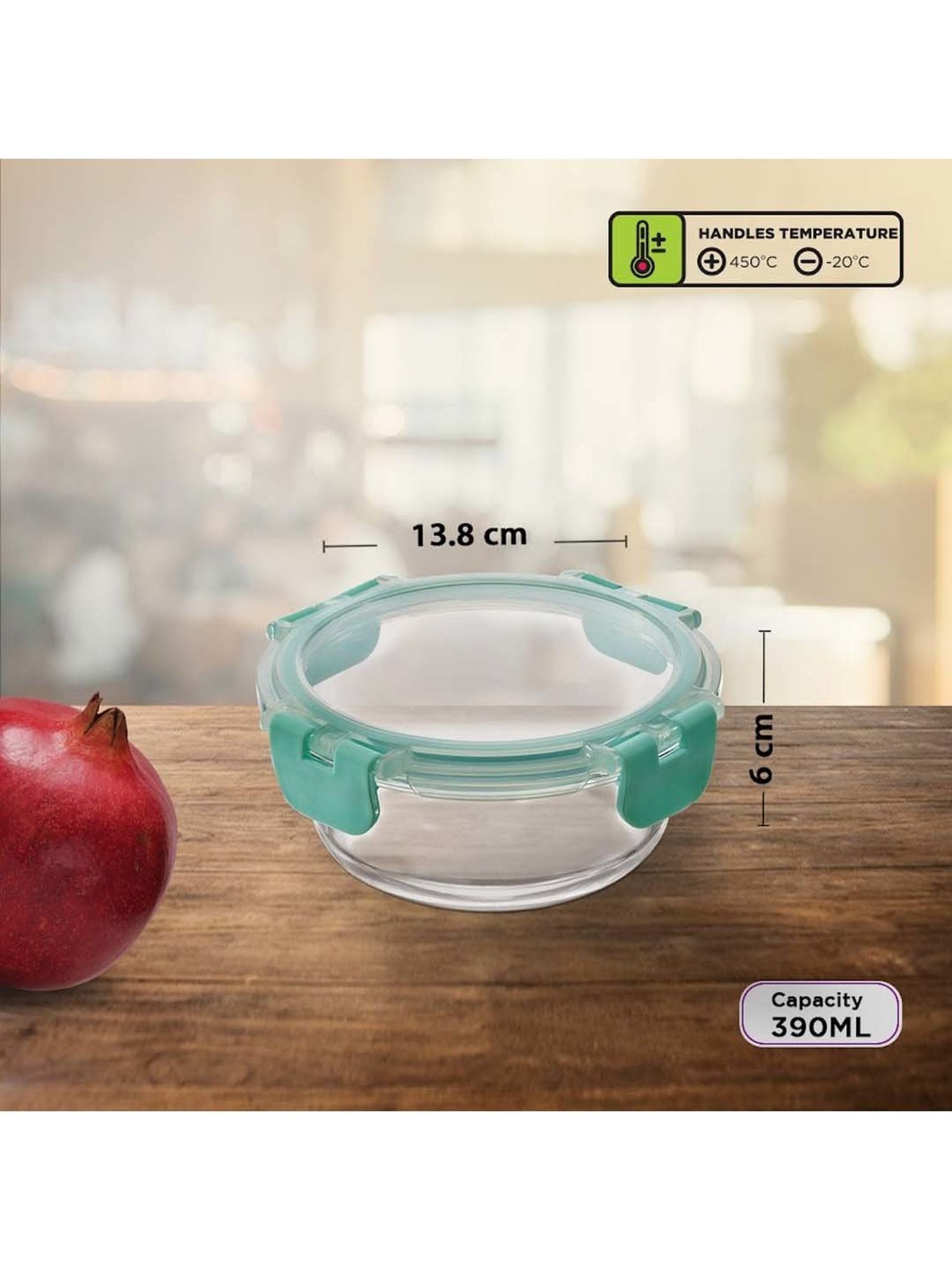 Allo Borosilicate Glass Containers with Lids Microwave Safe Container for Glass Storage Containers