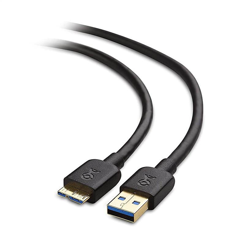Short Micro USB 30 USB to USB Micro B in Black 3 ft