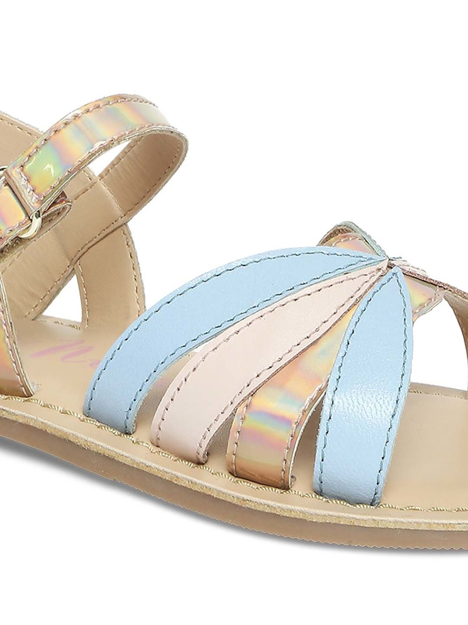 Aria Nica Kids Rose New Sky Blue & Beige Casual Sandals